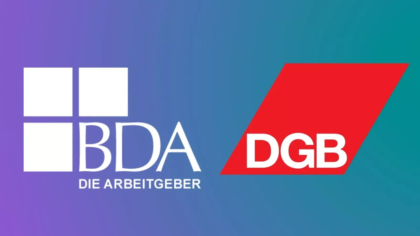 Das Bild zeigt ein gemeinsames Logo BDA und DGB 