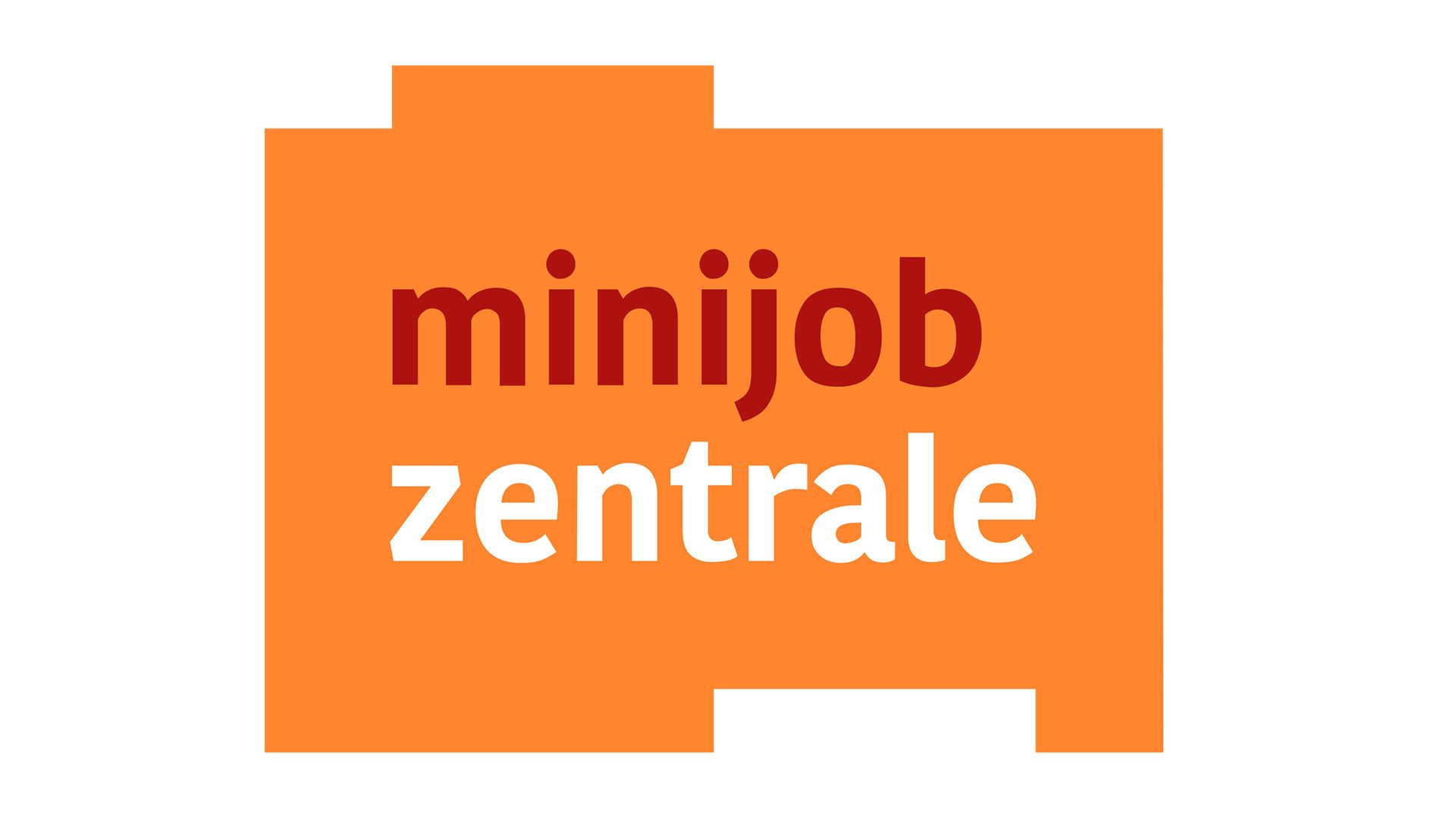 Logo Minijobzentrale in weiß.